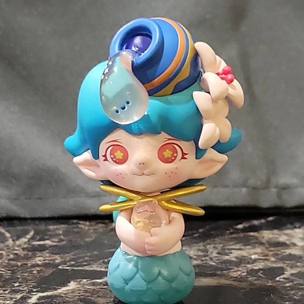 POP MART Flower Whispering Zodiac Aquarius  Pack ABS PVC Blue Collectible